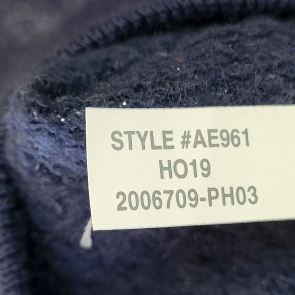 J. Crew Metallic pullover sweatshirt Navy Lurex Small - Picture 6 of 6